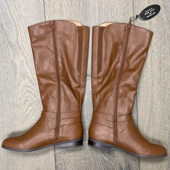 Kindell Faux Leather Round Toe Riding Boots NWB! - Picture 5 of 10